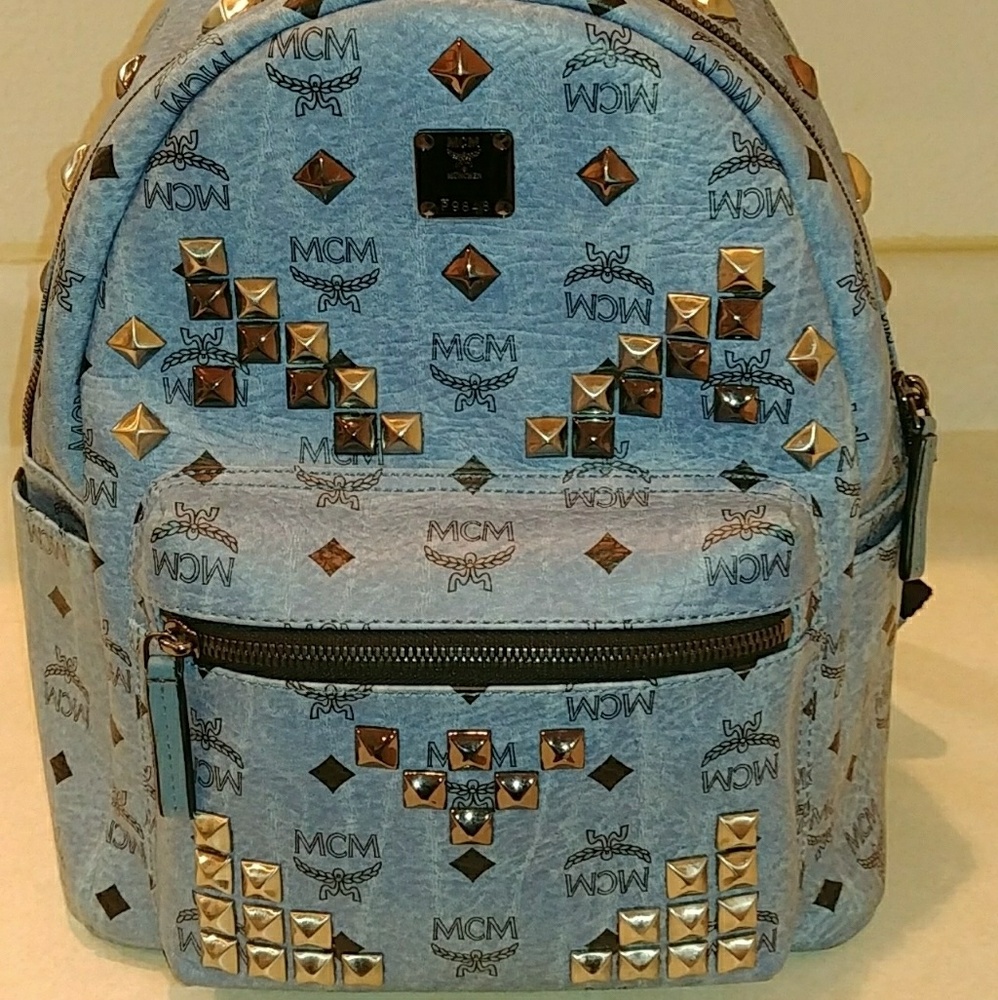 Mcm studded backpack